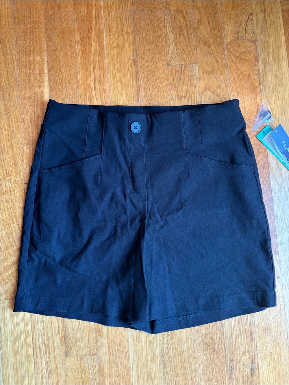 Tribal Black Stretch Pull-On Bermuda Shorts